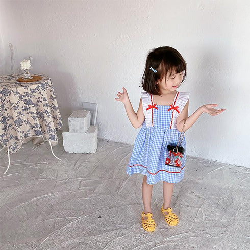 Girls Suspender Skirt 2022 Summer New Girls Summer Vest Dress Foreign Style Princess
